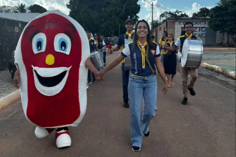 Equipe do Hemopa Marabá em campanha externa no município de Jacundá