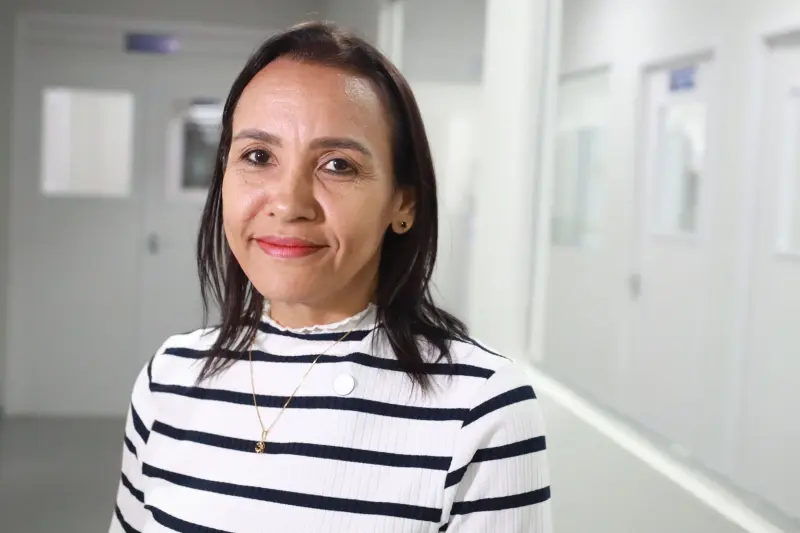 Elzemar Rodrigues - Perita Criminal Gerente Laboratório de Genética Forense <div class='credito_fotos'>Foto: Marcelo Lelis / Ag. Pará &nbsp;&nbsp;|&nbsp;&nbsp; <a href='/midias/2025/originais/20250804171310-GF00024378-F00427718.jpg' download><i class='fa-solid fa-download'></i> Download</a></div>