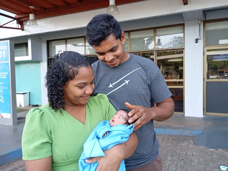 Essa é a primeira vez que Asaf esteve fora do hospital, após um mês internado