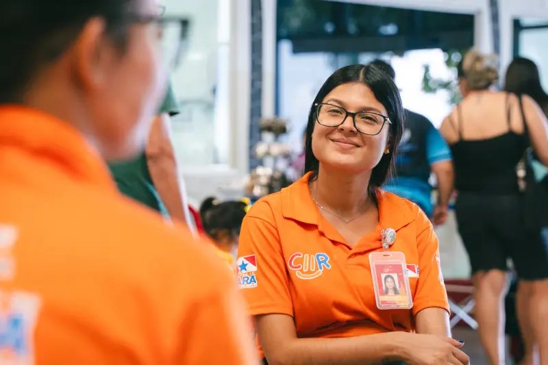 Colaboradora do setor de Faturamento do CIIR, Cibelle Rayol, grávida de seis meses, também participou da atividade educativa. 