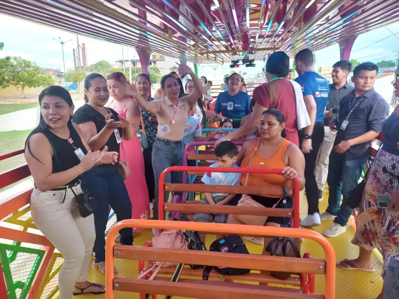 Participantes foram só animação durante todo o passeio
