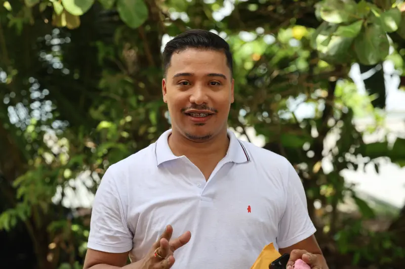 Adriano Moura, morador e liderança da Vila da Barca