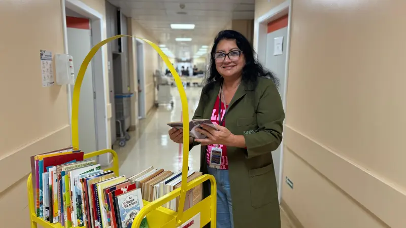Elvira Palha, bibliotecária que conduz a atividade