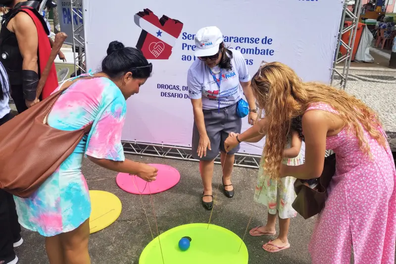 Brincadeiras infantis foram disponibilizadas durante o evento