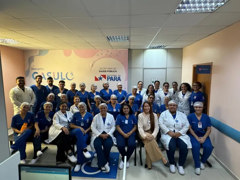 Equipe multiprofissional da Poli Metropoliatana do Pará, em Belém. 