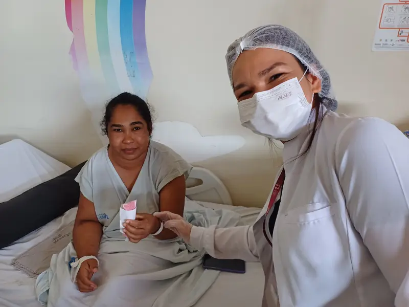 Silvana também saboreou o chopinho no HRBA 