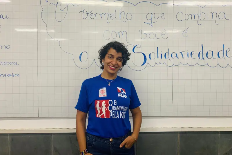 Nazaré Saldanha – Assistente social da Gecad/Hemopa “A parceria reforça a formação acadêmica com valores de voluntariado e solidariedade.”