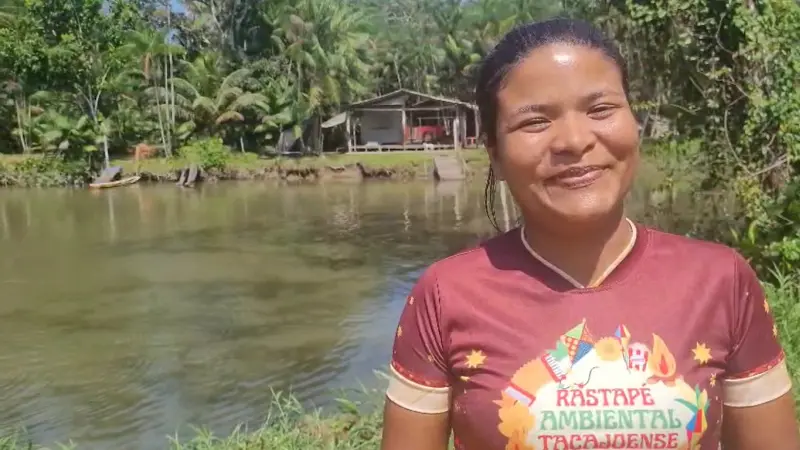 Eluane Silva, moradora da comunidade Tacajós 
