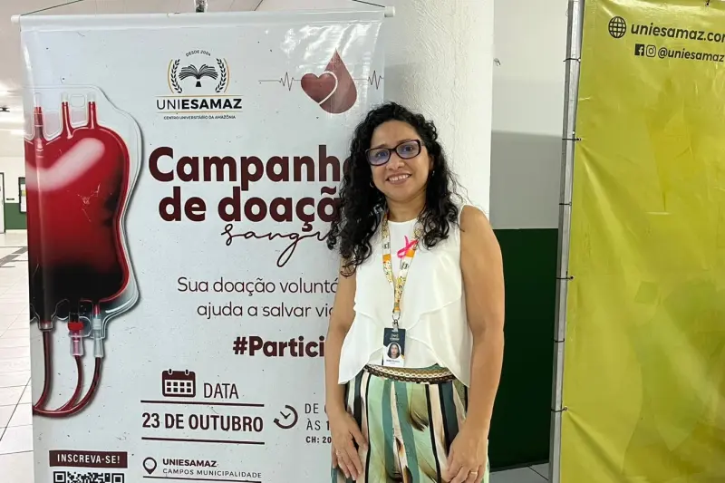 Andréa Monteiro – Coordenadora do curso de Biomedicina da Uniesamaz Destaca a parceria como experiência formadora e de responsabilidade social.