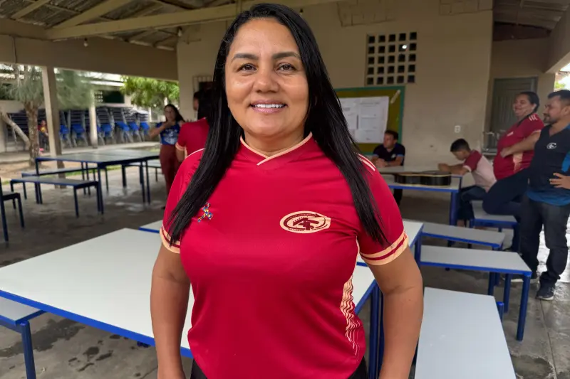 Professora Roseli Cardoso, da escola estádio Aluízio Ferreira, em Bragança 