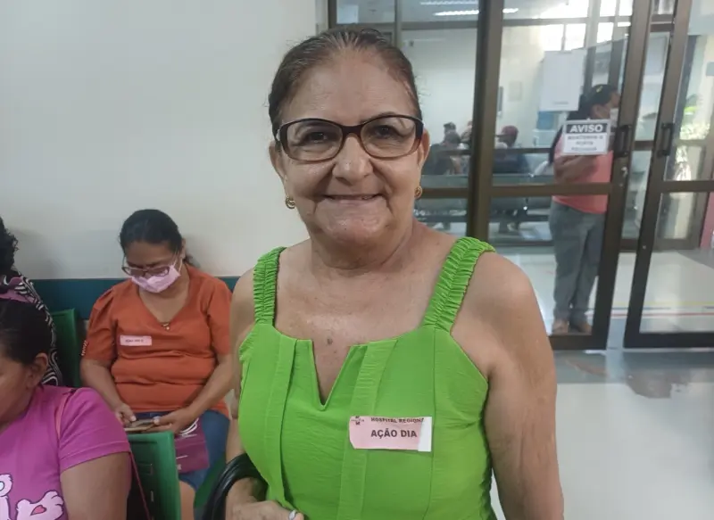 Dona Francisca Portela garantiu atendimento no dia D
