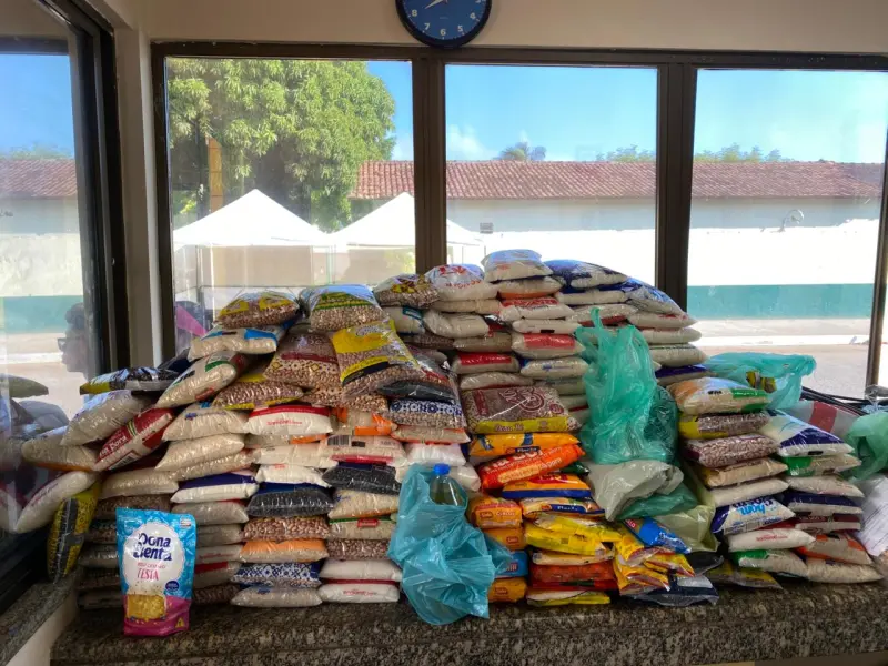 Alimentos arrecadados serão utilizados em cestas básicas para o Natal Solidário do HGT