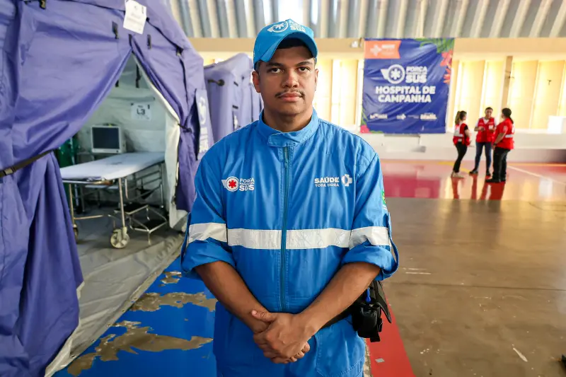 Djair Soares de Farias,  coordenador do hospital de campanha <div class='credito_fotos'>Foto: Bruno Cecim / Ag.Pará &nbsp;&nbsp;|&nbsp;&nbsp; <a href='/midias/2025/originais/20251107181245-GF00025411-F00464131.jpg' download><i class='fa-solid fa-download'></i> Download</a></div>