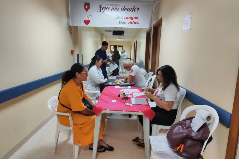 Organização desde a triagem pela equipe do Hemopa