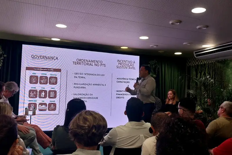 Representante da Semas fala da integração entre os órgãos estaduais na execução do programa territórios sustentáveis