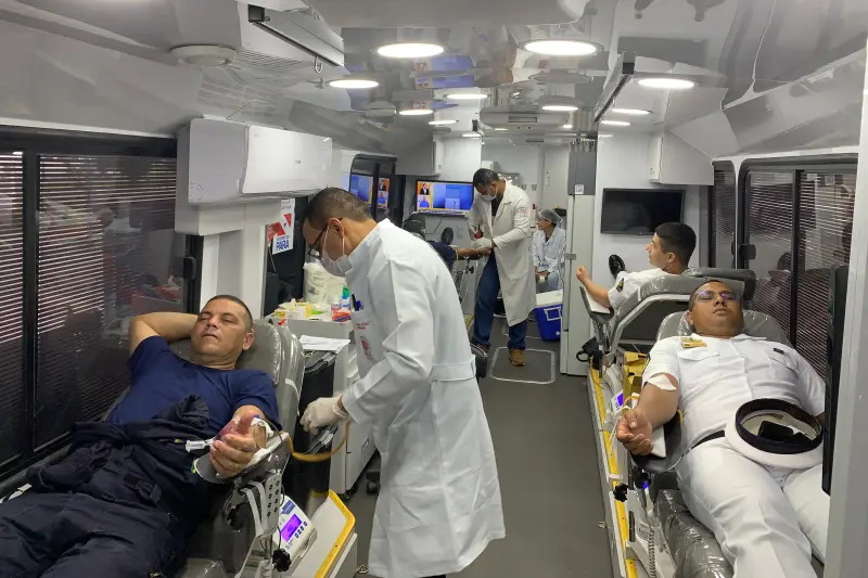 notícia: Base Naval de Val-de-Cans recebe campanha de doação de sangue em parceria com a Fundação Hemopa