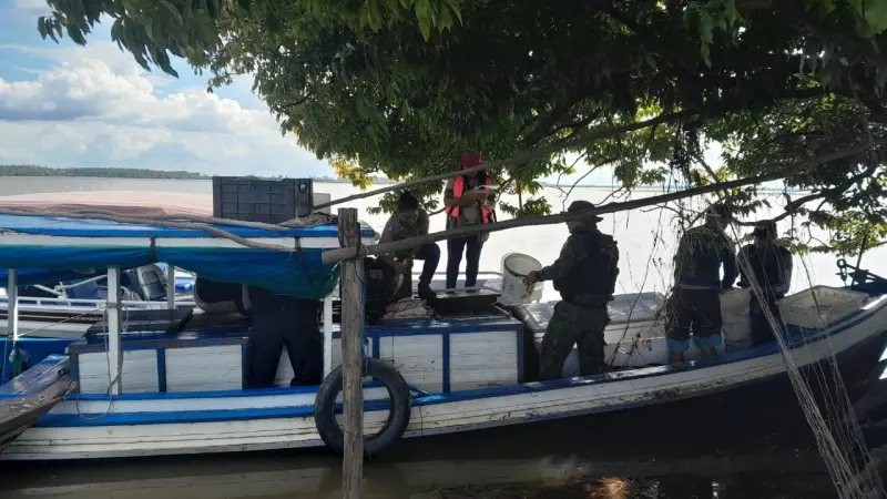 notícia: Equipe da Base Integrada Candiru apreende 150 kg de pescado ilegal em Óbidos