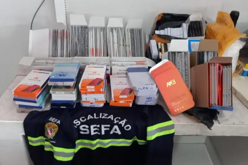notícia: Sefa apreende peças de celulares na Região Araguaia