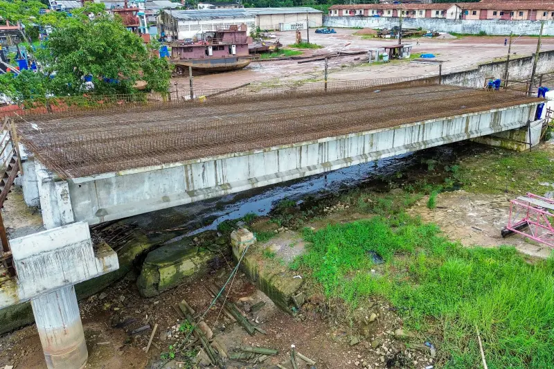 galeria: Obras de construção da nova ponte estaiada entre Icoaraci e Outeiro registram 65% de avanço