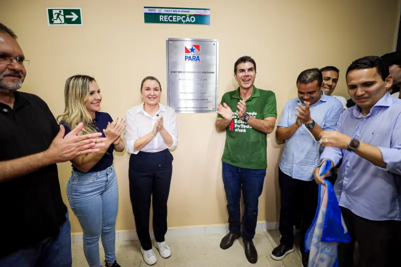 notícia: Governo do Pará entrega escola municipal em Brejo Grande com padrão da rede estadual