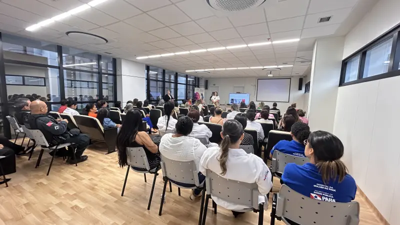 notícia: Hospital da Mulher do Pará e Semu reúnem entidades para disseminar políticas de enfrentamento à violência contra as mulheres