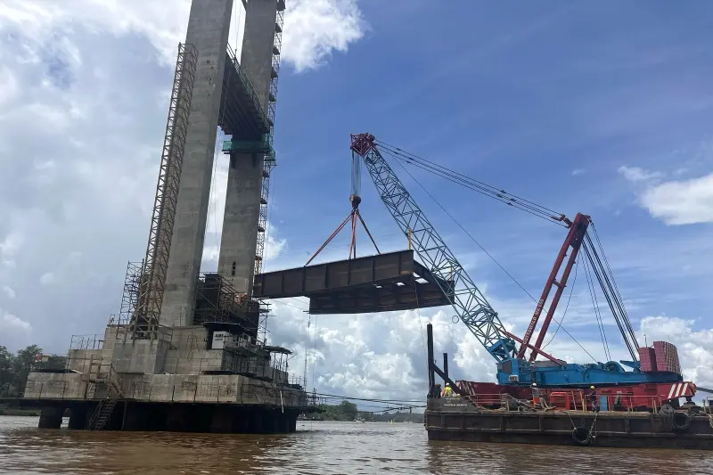 notícia: Governo do Pará inicia montagem da superestrutura da nova ponte estaiada entre Icoaraci e Outeiro