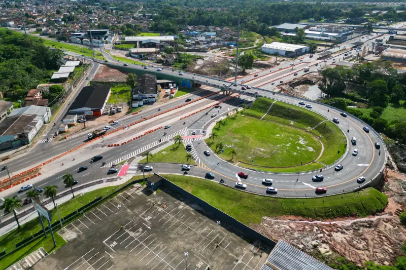 galeria: Primeiro dia de funcionamento do viaduto da Independência com BR-316 - Drone - imagens aéreas