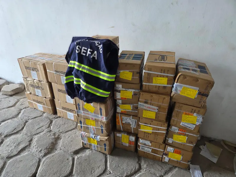 notícia: Secretaria de Estado da Fazenda apreende peças de motocicletas em Cachoeira do Piriá