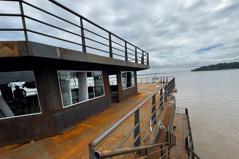 notícia: Terceira Base Integrada Fluvial de Segurança Pública atinge 65% de conclusão