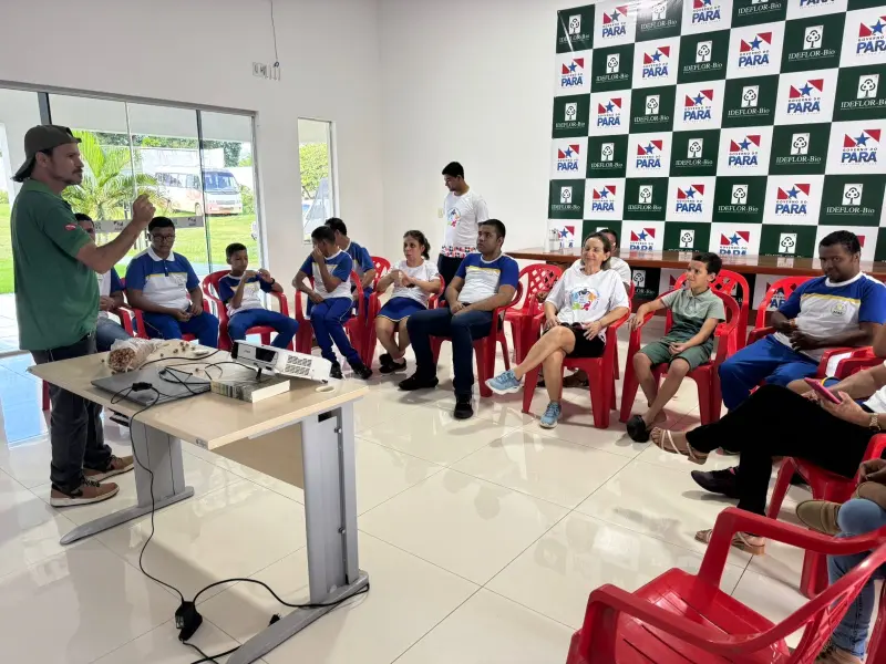 notícia: Ideflor-Bio promove educação ambiental a assistidos pela Apae em São Geraldo do Araguaia