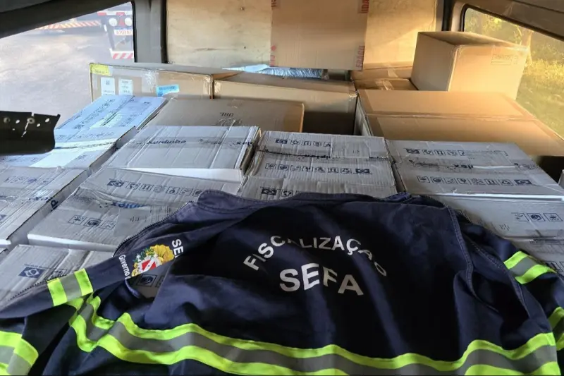 notícia: Sefa apreende equipamentos eletrônicos no valor de R$ 29 mil, em Conceição do Araguaia