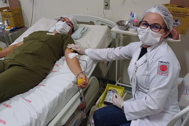 notícia: Campanha do Hospital Regional do Baixo Amazonas arrecada bolsas de sangue