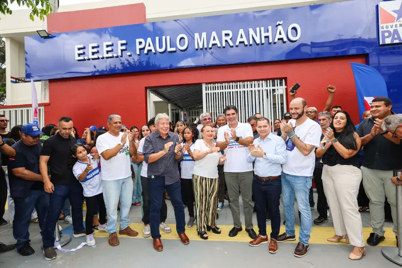 notícia: Guamá comemora entrega da Escola Estadual de Tempo Integral Paulo Maranhão em Belém