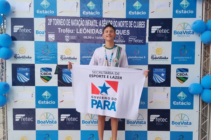 notícia: Com apoio do Governo do Pará, por meio da Seel, paraense brilha em torneio nacional de natação, em Roraima — RR