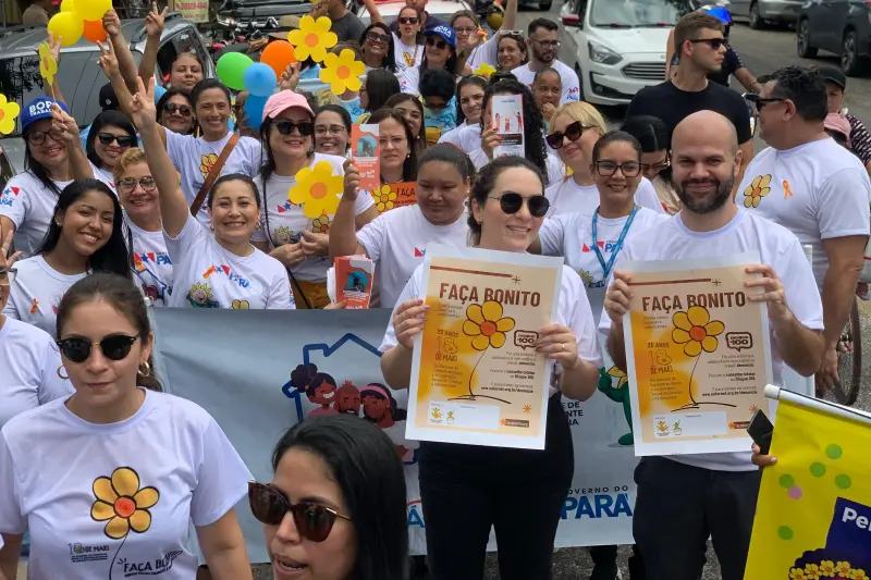 notícia: Ação mobiliza comunidade contra o abuso sexual de crianças e adolescentes, em Belém 