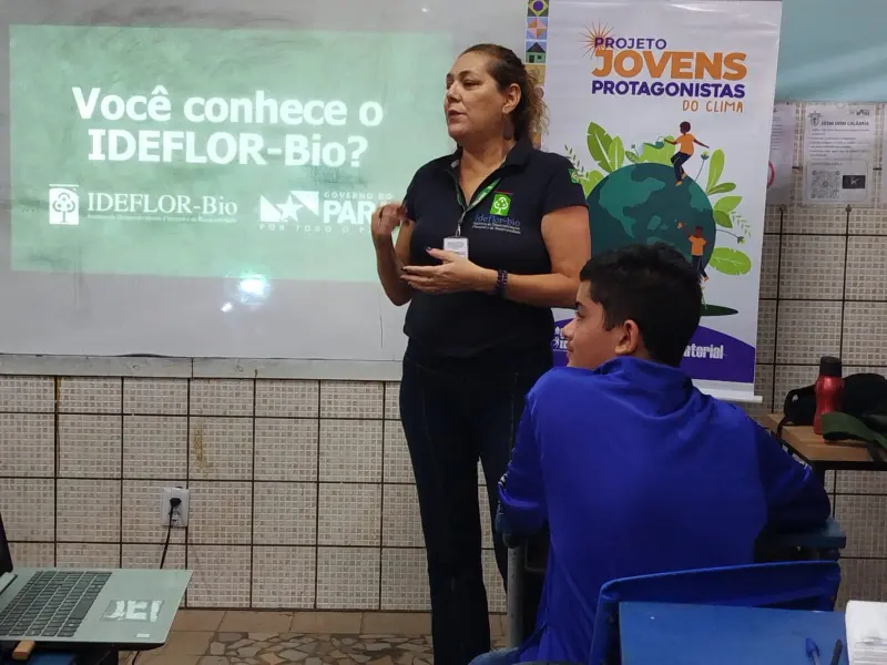 notícia: Alunos da Escola Dom Calábria têm palestra sobre Refúgio de Vida Silvestre Metrópole da Amazônia