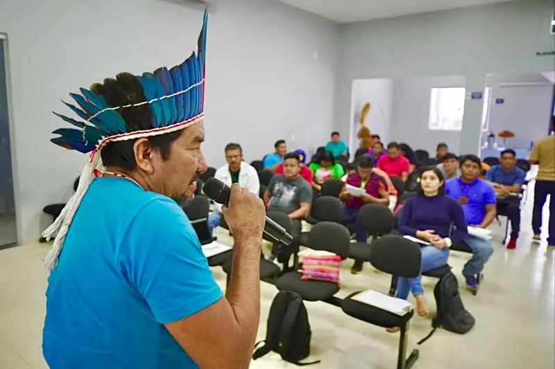 notícia: Escuta ativa e construção coletiva marcam a 15ª Consulta da Lei de Educação Escolar Indígena, realizada em Itupiranga