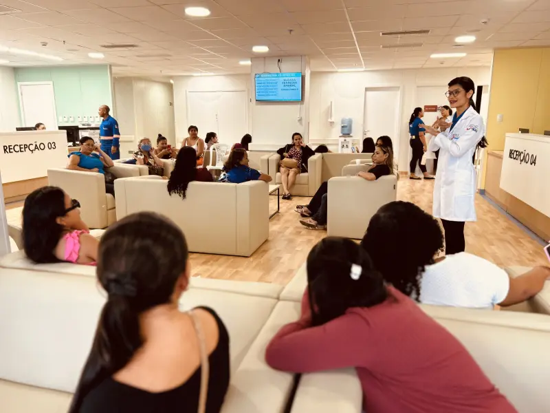 notícia: Projeto “Papo de Saúde” incentiva cuidados e informação no Hospital da Mulher do Pará