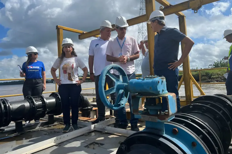 notícia: Cosanpa monitora obras de ampliação do abastecimento de água de Breves