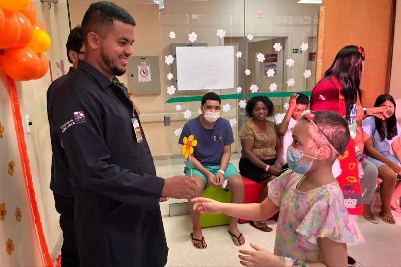 notícia: Hospital Oncológico Infantil promove ação educativa e lúdica alusiva ao Maio Laranja
