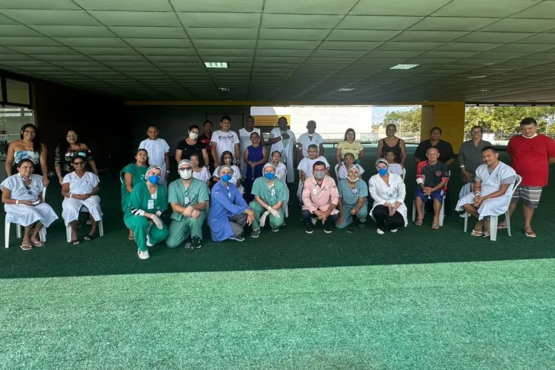 notícia: Jardim terapêutico do Hospital Regional de Castanhal transforma cuidados hospitalares em momentos de leveza e acolhimento