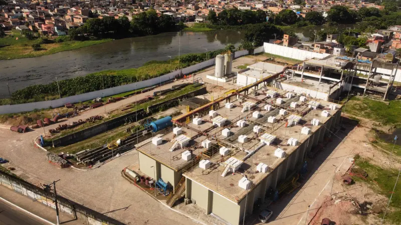 notícia: Cosanpa avança com a maior Estação de Tratamento de Esgoto do Pará, em Belém