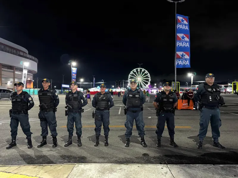 notícia: Sistema de Segurança reforça ações na primeira noite do Parárraiá 2025, em  Belém 