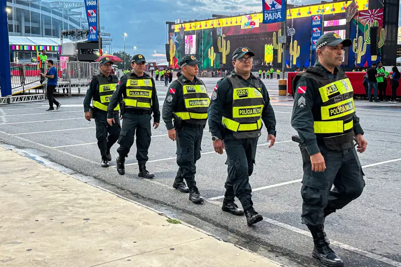notícia: Polícia Militar reforça segurança dentro e fora do Mangueirão durante o Parárraiá 2025