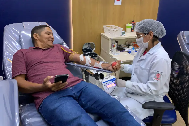 notícia: Hemorrede estadual coleta 954 bolsas de sangue e reforça atendimento para mais de 3,8 mil pacientes no Pará