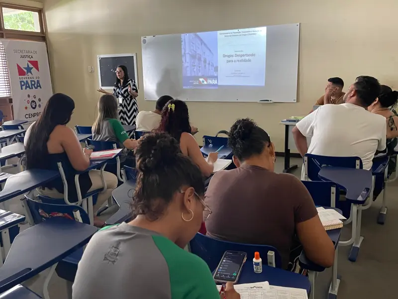 notícia: Secretaria de Justiça realiza ação educativa contra drogas para estudantes da UFPA