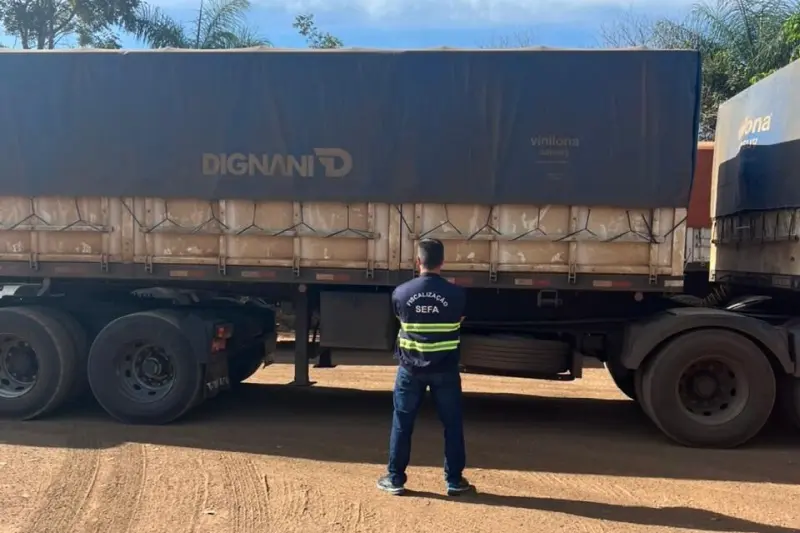 notícia: Sefa apreende 77.420 kg de arroz em Santana do Araguaia