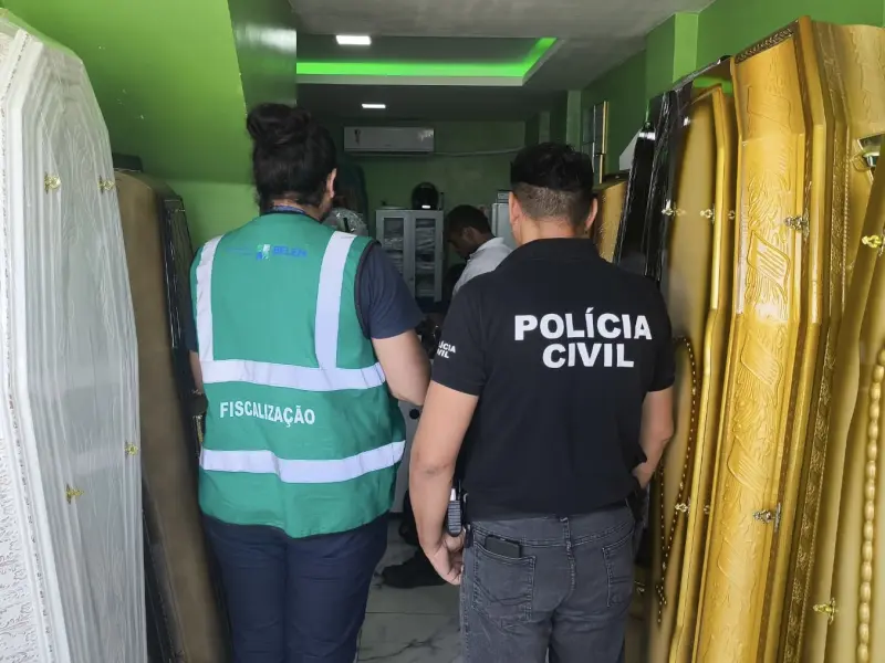 notícia: Operação interdita funerárias por crimes ambientais e risco à saúde pública em Belém
