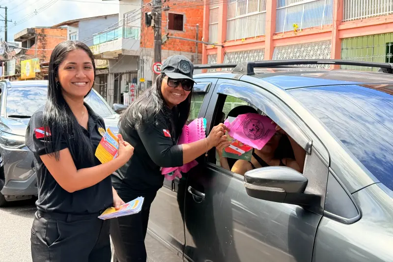 notícia: Mosqueiro recebe orientações sobre poluição ambiental durante ação da Demapa