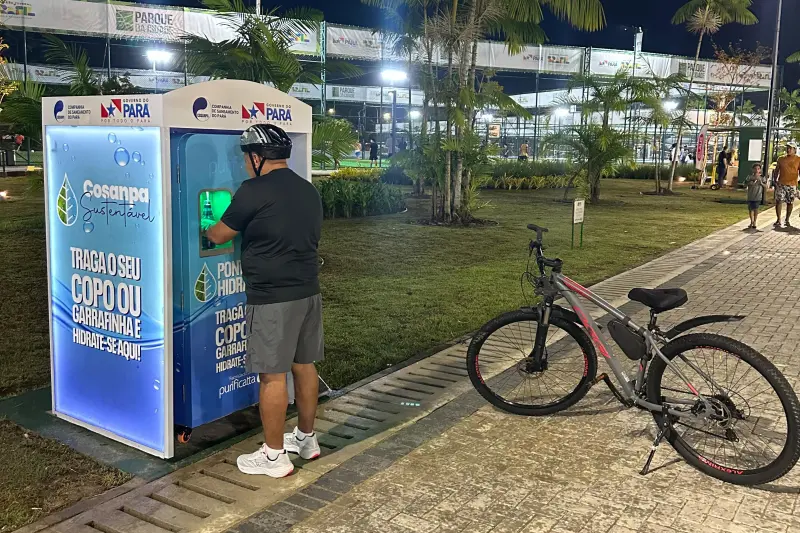 notícia: Hidratação gratuita garante lazer seguro no Parque da Cidade
